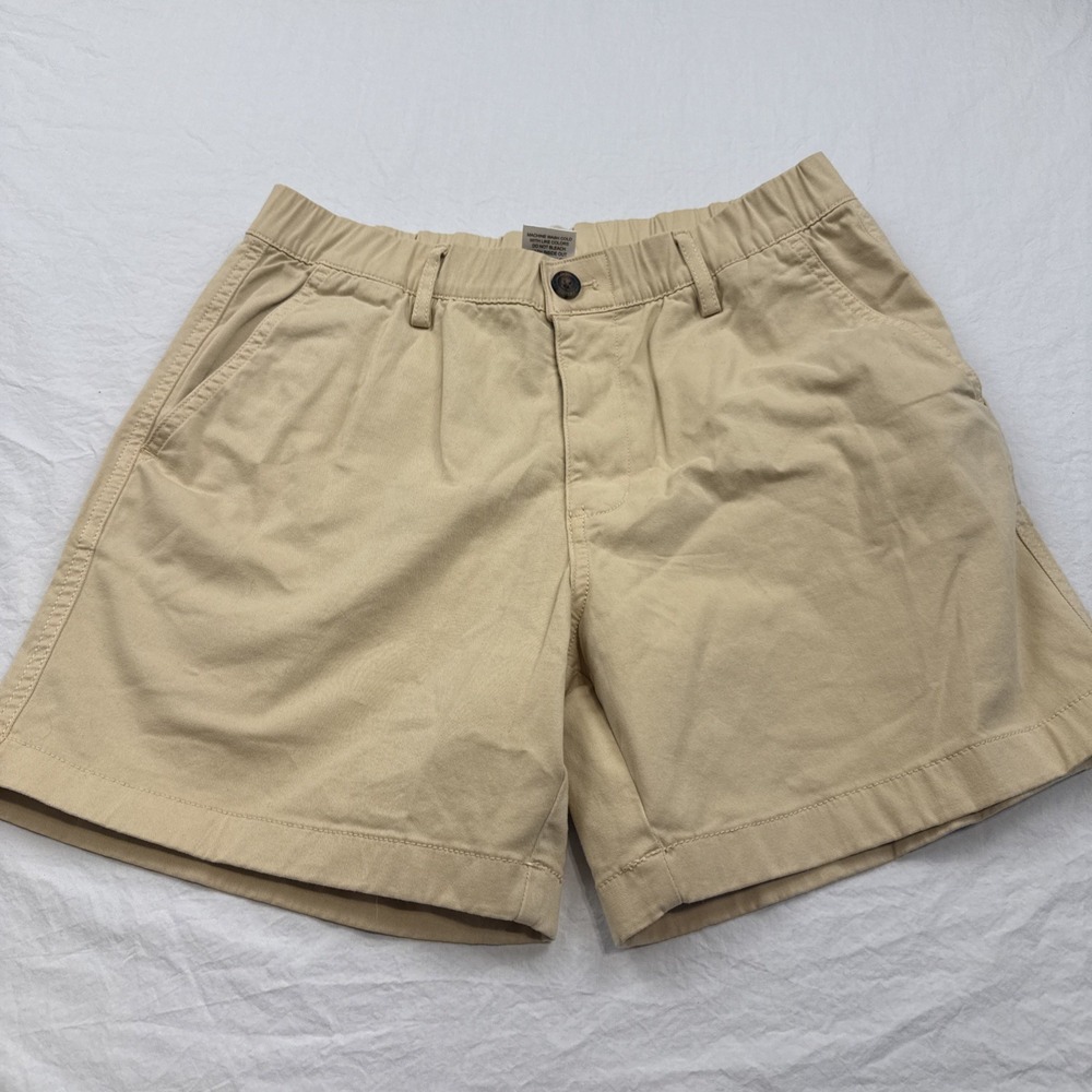 Bearbottom Shorts Men's Medium  Tan 7" Inseam Stretch Chino Slash Pockets NWT